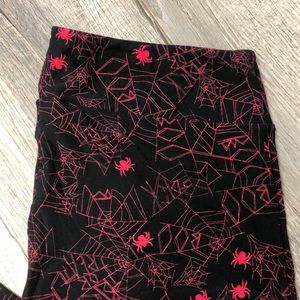 LuLaRoe TC2 vintage black spider Halloween legging